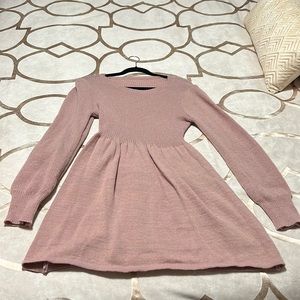 Pink sweater dress